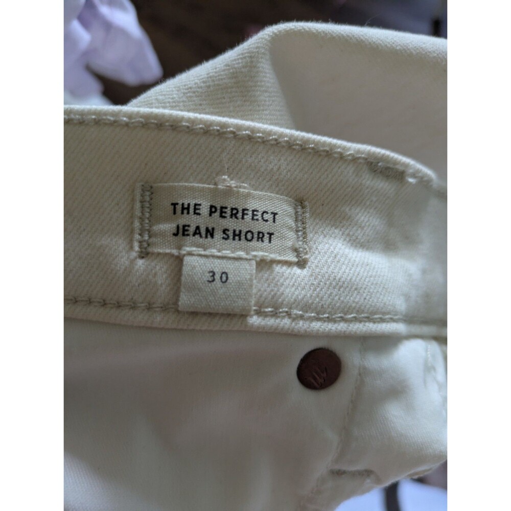 Madewell The Perfect Vintage Mid-Length Jean Short in Canvas Cream Womens 30 - Picture 9 of 13